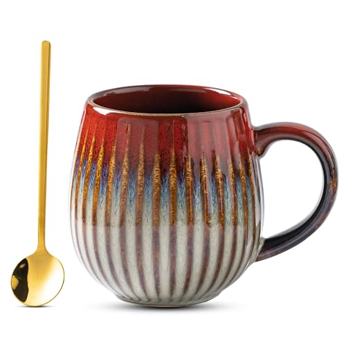 Taza de cerámica para café 16 oz roja miniatura 1