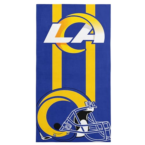 Image of Northwest NFL Los Angeles Rams Unisex-Adult Beach Towel, 30 inch x 60 inch, Zone Read