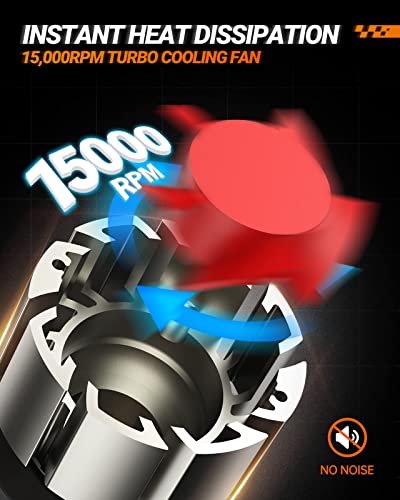 Image of SEALIGHT 9005 H11 LED Bulbs, L2 HB3 H8 H9 24,000LM Super Brightness 6000K Cool White Fog Bulbs, IP68 Waterproof, Plug and Play, 15000RPM Turbo Fan, 60000Hrs Lifespan, 1:1 Size, Pack of 2
