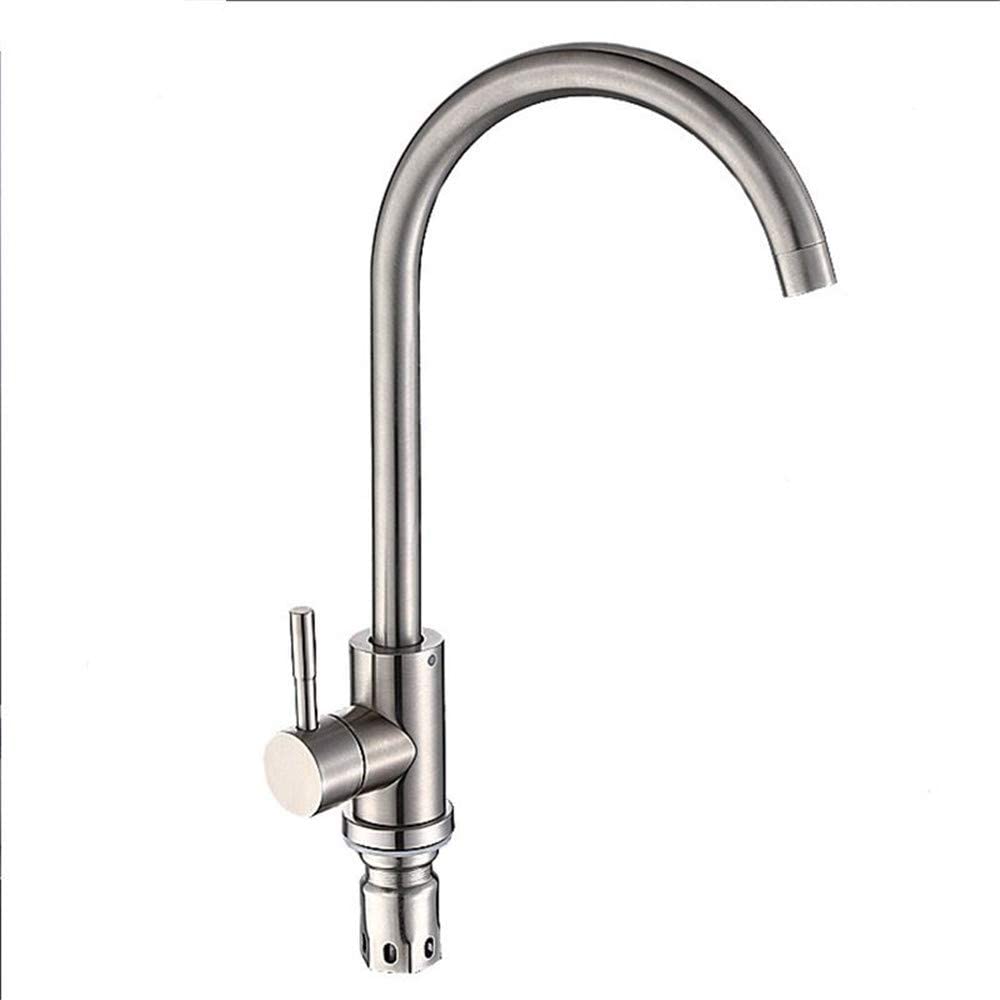 Robinet de cuisine en acier inoxydable 304 mitigeur chaud froid
