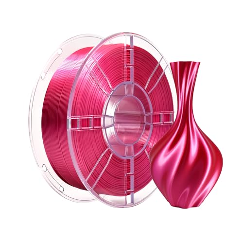 Image of iBOSS PLA Pro (PLA+) 3D Printer Filament 1.75mm,Silk Shiny Filament 3D Printing Filament,1kg Spool (2.2lbs),Dimensional Accuracy + /- 0.02mm,PLA Plus 3D Filament,Fit Most FDM Printer(Silk Rose Red)