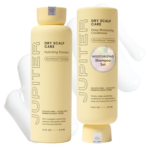 Jupiter Hydrating Shampoo and Conditioner Set – Moisturizing, Nourishing, and Strengthening Hair Care – Daily Scalp & Hair Hydration – Color-Safe, Sulfate-Free, Paraben-Free, 14 fl. oz. each