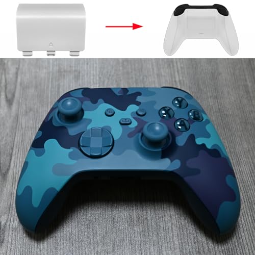 Image of 4 Pack Battery Back Cover for Xbox Series X /Series S Controller, Battery Back Shell Repair Part Compatible with Xbox Series X /Series S Controller (Black&White)