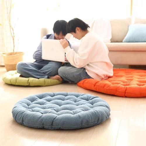 Coussin de chaise épais de qualité supérieure coton et lin RoundCush - 6