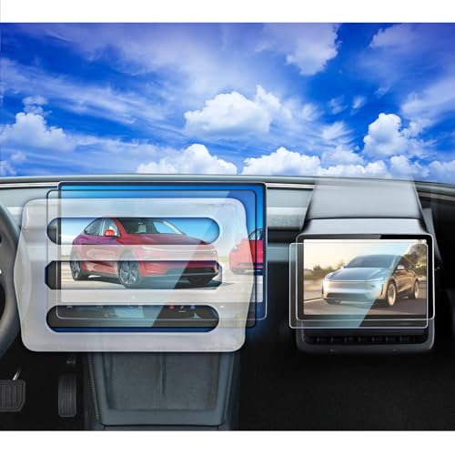 XXCIWP 2Pack ONLY for 2026 Tesla Model Y Juniper Screen Protector Matte for Model Y Accessories Front & Back Tempered Glass-Anti Glare