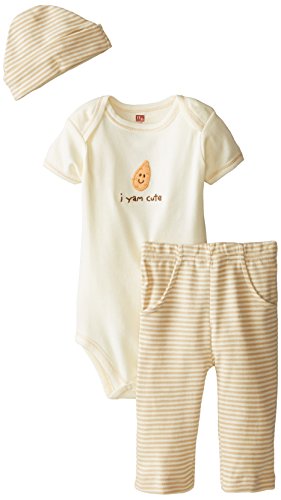 Nature Unisex Baby Bodysuits Cap and Pant, 3-Piece , Yam