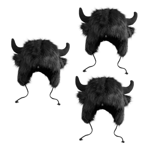 Chapeaux de fête cosplay Healvian : le cadeau rigolo de 3 bonnets taureau pour enfants