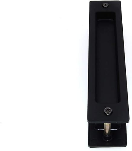Miniatura 6 de LWZH - Tirador para puerta de granero deslizante, 7.8in, invisible, empotrable, para armarios, cajones, rectangular, color negro mate, borde afilado