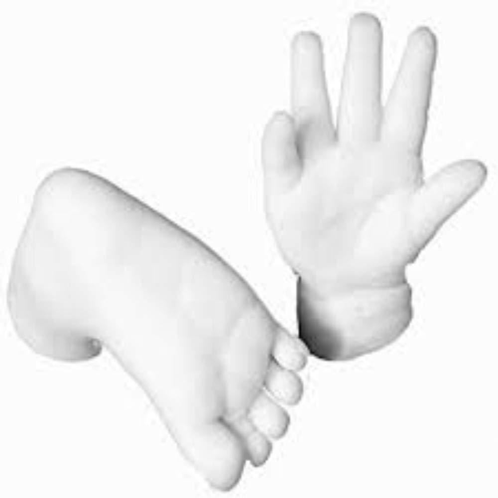 BABIES BLOOM Baby 3D Casting Footprint Casting Kit (100G Moulding, 200G Casting Powder) ) Baby Casting Kits|Baby Imprint Clay|Baby Shower Gifts|Newborn Baby Impressions,1 Count,Multicolor