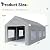 Quictent 10x20 ft Carport with Roll-up Ventilated Windows, Anti-Snow Car Port Heavy Duty Car Canopy RV Carport Canopy Portable Garage Shelter Boat Shelter with 4 Reinforced Steel Cables-Grey