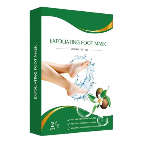 Masčarilla Exfoliante para Pies - Tratamiento Antica-llosidades | Pedicurã en Casa para Hombre y Mujer | Paquete de 2 Pares de Calcetines para Eliminar Piel Muerta, Reparar Talones Agrietados