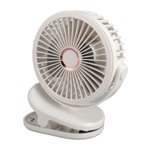 Ventilador portátil con clip y rotación de 360 grados, flujo de aire silencioso de alta duración 6