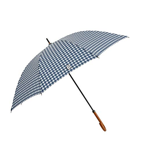 小川(Ogawa) 長傘 晴雨兼用ワンポイント刺繍日傘 ムーミン チェック ネイビー 