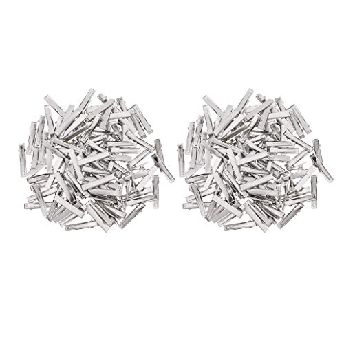 Pacote de 200 prendedores de cabelo de metal jacaré para cabelo DIY Barrette da Menolana