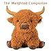 5lbs Highland Cow Weighted Stuffed Animals, 16in Tall Big Highland Cow Plush Toy, Soft Adorable Stuffed Animal for Kids and Adults Highland Cattle Gift Plushie Decor