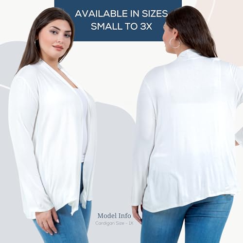 Image of Azules Long Sleeve Womens Cardigan, Thin Flowy Rayon Sweater Lightweight Cardigan for Casual or Dressy Outfits