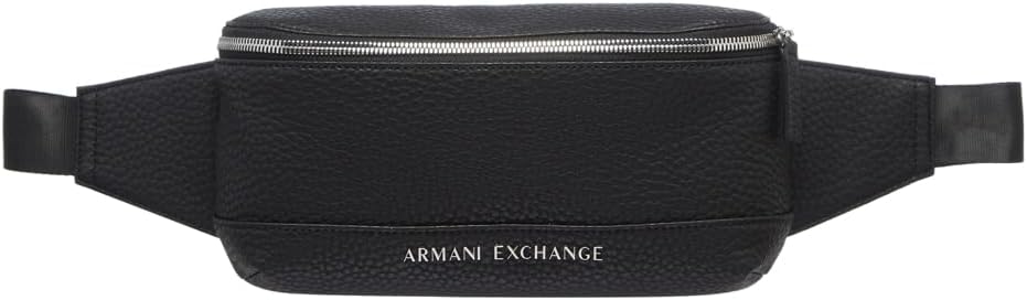 Armani Exchange Men's Pebble Waist Bag, Black, One Size