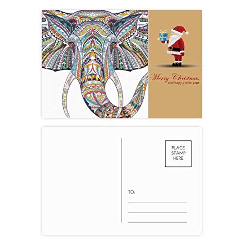 Cartes postales éléphant coloré : lot de 20 illustrations au design soigné