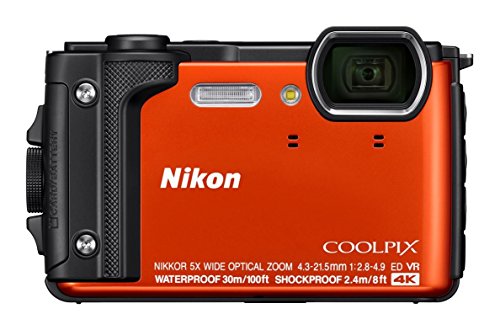 Nikon Coolpix W300 Fotocamera Digitale Compatta, 16 Megapixel, 4K, Subacquea, Antiurto e Antigelo, Arancione