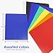 BAZIC Products 2 Pockets Poly Folder Portfolio, Letter Size Plastic Folders Holder for Office Documents Paper Organizer, Assorted Color, 48-Pack