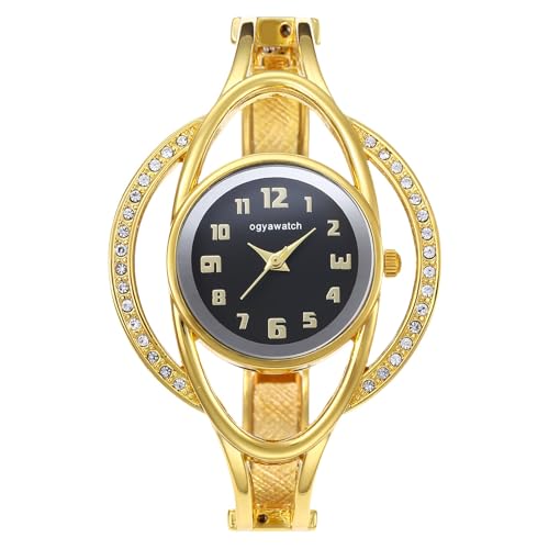 Montre femme en or et oxyde de zirconium Oidea au cadran rond élégant