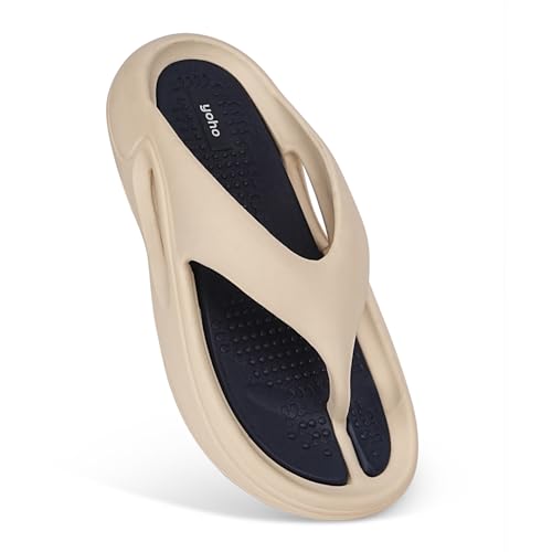Image of YOHO Sponge Flip Flops for Men | Orthopedic Slippers & Mild Acupressure | Waterproof Monsoon Footwear | Dual Tone EVA Footbed