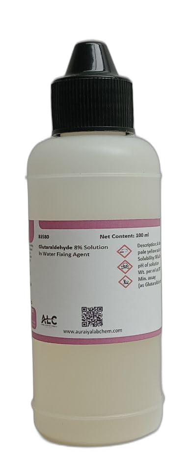 ALC Glutaraldehyde 8% Solution in Water Fixing Agent, Laboratory Grade Chemical, 100 ml Plastic Bottle, Clear Colorless Solution-picture-18