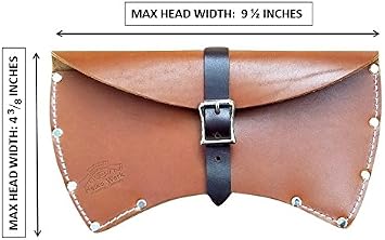 1844 Helko Werk Germany Leather Axe Sheath - Brown Leather, Single Compartment, 36 Inches, Open Top