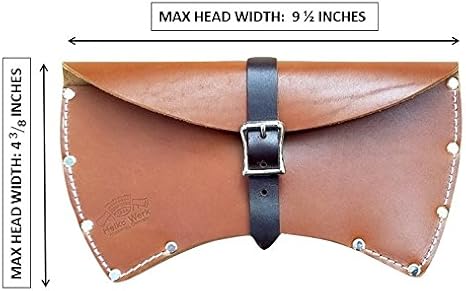 1844 Helko Werk Germany Leather Axe Sheath - Brown Leather, Single Compartment, 36 Inches, Open Top