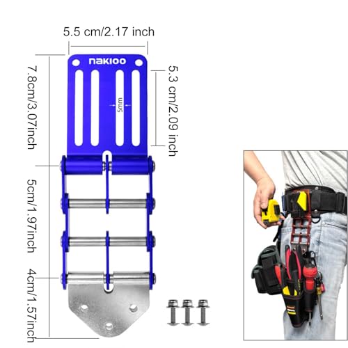 Kit de conversión de hebilla Chosertory para cinturón de herramientas con clip de bolsillo azul 4