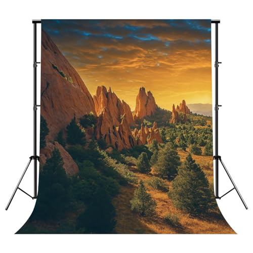 Photography Backdrop Photography Background Sunset Garden Gods Colorado Springs Colorado for Photoshoot Portrait Photo Studio Video Prop Birthday Party Booth Decor 10x8ft