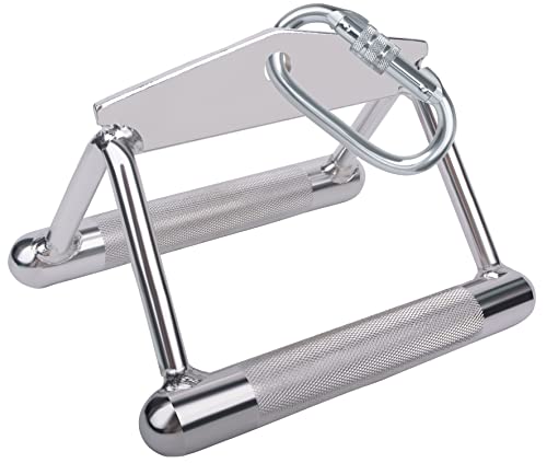 XYZDOUBLE Poignée Parallèle | Triangle de Traction, Barre Triceps Biceps, LAT Tie Bar, Une Poignée, Poignees | Tractions,avec 1 Mousqueton pour Musculation Fitness à Domicile Ou en Salle