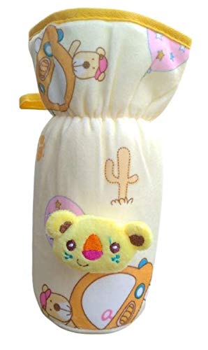 Image of Bottle Covers for Wide Neck /Broad Neck Soft Plush Stretchable Baby Feeding Bottle Cover with Strap for (250, 260, 330 ml Feeders (Multicolour) Pack of 3)