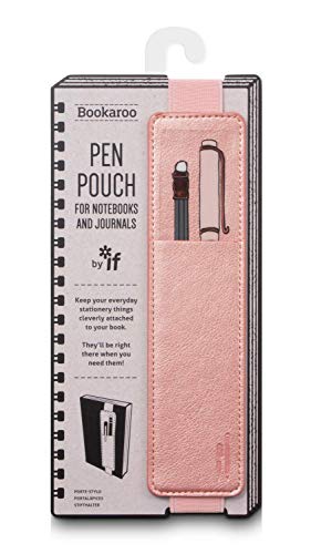 Bookaroo Pen Pouch (Rose Gold) – Perfect fit for Moleskin Notebook