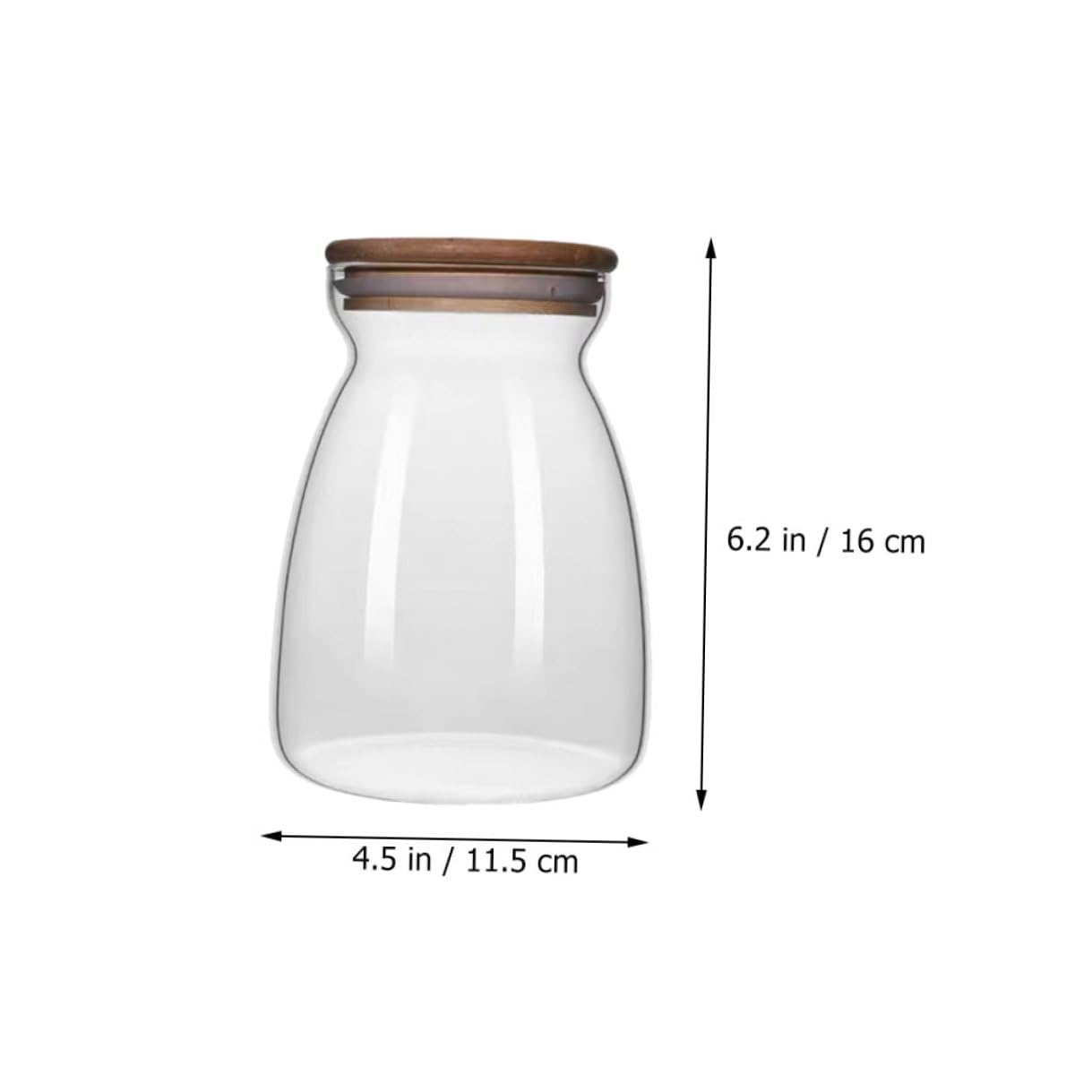 DOITOOL Contenedores de Vidrio Borosilicato 2 Piezas 1000ml para Almacenamiento y Conservación de Alimentos Tapa de Silicona y Base Plana para Escritorio