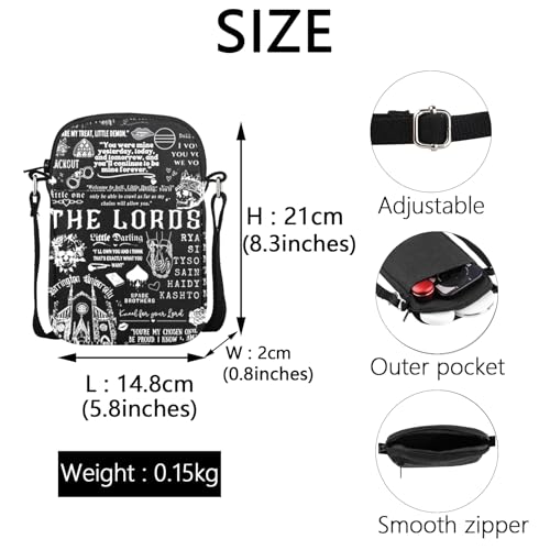 MEIKIUP LORDS Novel Inspired Crossbody Bag Dark Romance Novel Lover Gift S-Tessier Series Books Merch4