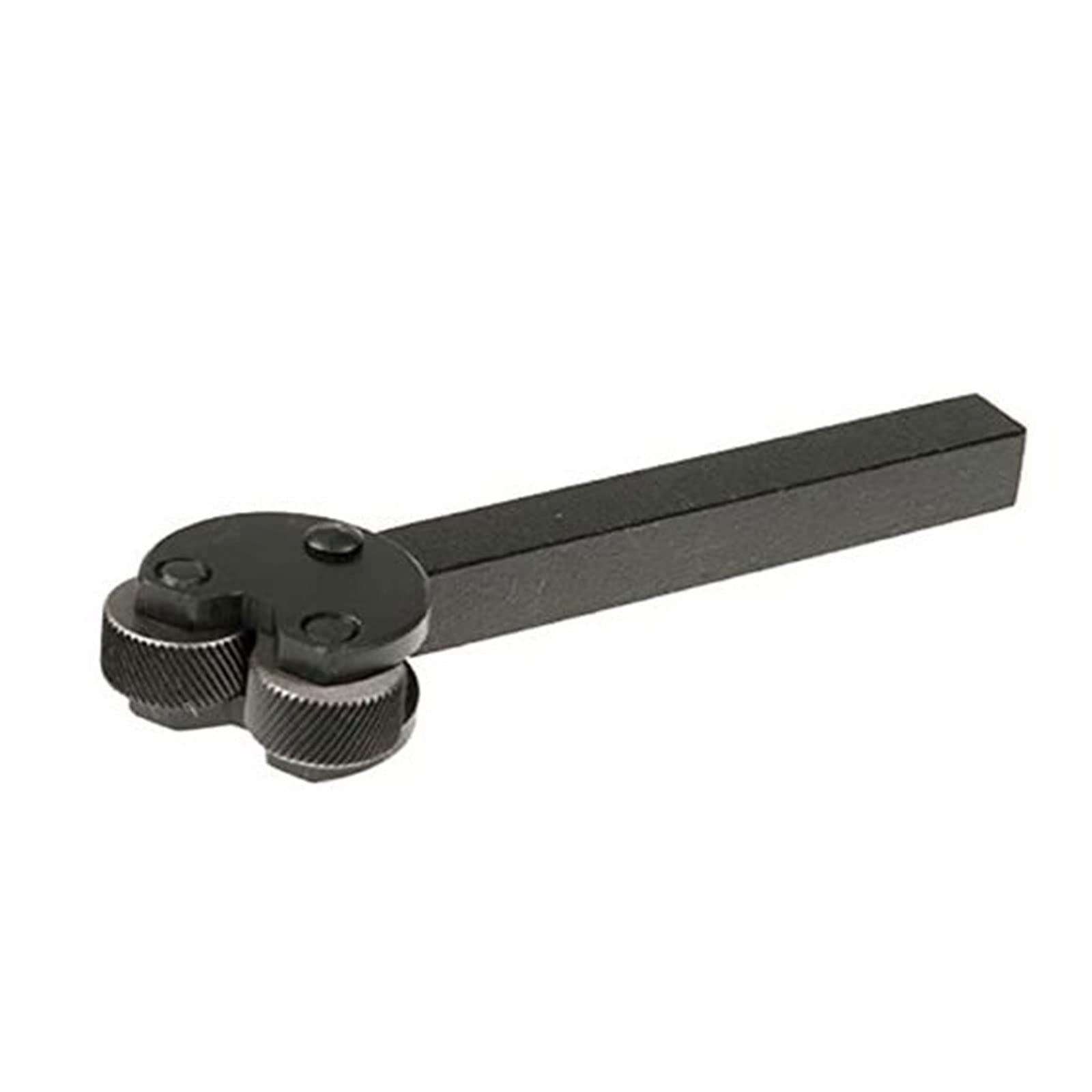 Outil de moletage linéaire droit à double extrémité - Double roue noire - Outil de moletage pour mini tour - Outil de moletage portable pour mini tour