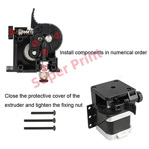 Super Print Titan Extruder, Upgraded Bowden Extruder für 3D Drucker Stock Feeder Kompatibel with V6 Hotend J-Head, CR10,Ender 3 Series Mega S X Series,1.75mm Filament. – Bild 4