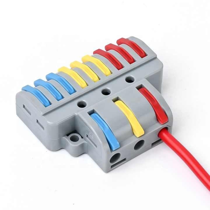 Image of ZIVIK 3 in 9 Out Quick Wire Connector, 2 Pcs Push-in Releasable Cable Conductor, Secure & Removable Electrical Connector, Fast Terminal Block Distribution Wire Jointer Cable Conductor Clamp