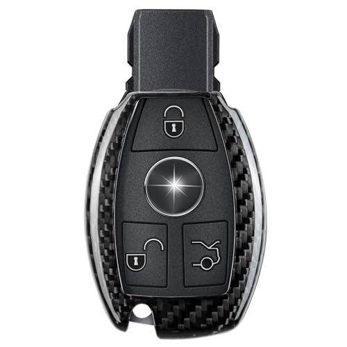 Coque de clé en fibre de carbone noire pour Mercedes Benz idée cadeau pour passionné