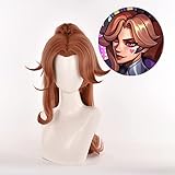 XiongXiongLe Miss Fortune Wig Cosplay Women Costume Tiger Clip Ponytail Heat Resistant Synthetic Hair Wigs + Wig Cap for Girls Cos Anime Game Party Halloween Christmas(Miss Fortune)