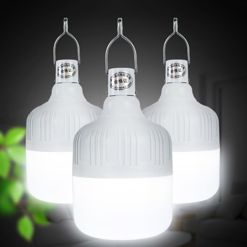 Miniatura 7 de Angoily Bombilla LED impermeable recargable por USB, lámpara portátil para tienda de campaña para acampar, senderismo, mercado nocturno, uso de