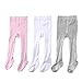 WANGSAURA Baby-Mädchen Strumpfhose 3 Paar Set Cable Warme Leggings Kinderstrumpfhose (3 Paar Set, 0-6 Monate)