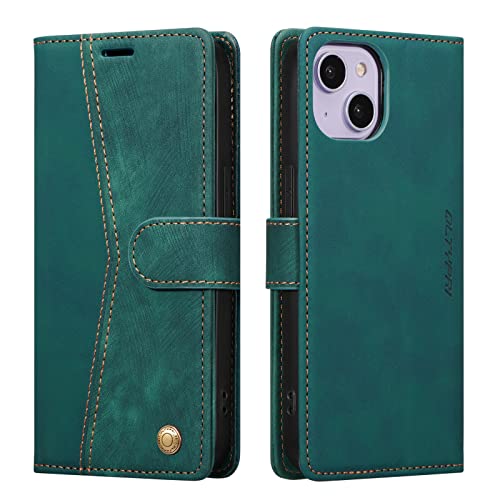 Coque pour iPhone 13 étui cuir vintage vert rétro une protection qui a du style