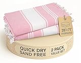 LANE LINEN Turkish Beach Towels, 2 Pack Extra...