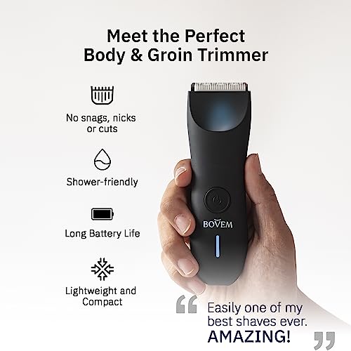 Bovem Globe Trimmer 2.0 Electric Razor For Men Pubic Hair, Body Hair Trimmer, Groin Hair Trimmer For Men, Balls Trimmer Men Electric Shaver, Mens Grooming Kit – Body, Face, Groin & Beard Hair Clippers #TOP1