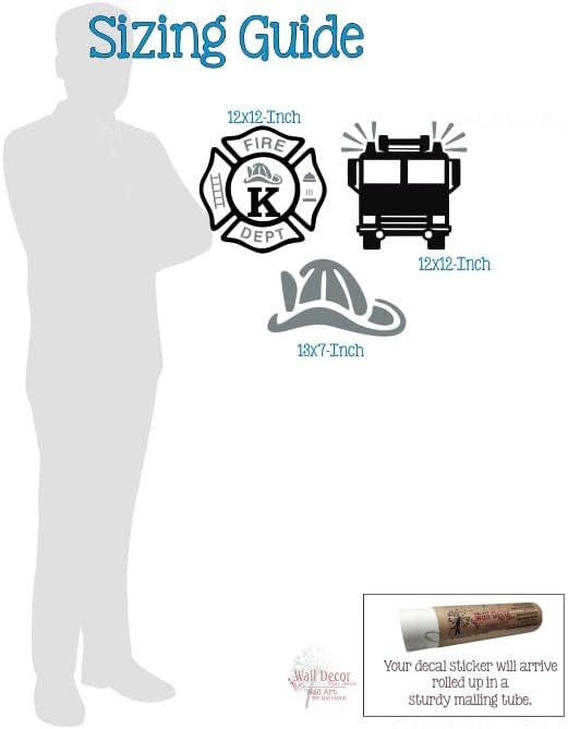 Miniatura 2 de Pegatinas de vinilo para pared, diseño de bombero, diseño de niño