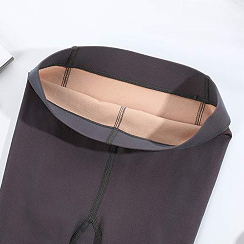 Meia-calça de lã quente translúcida falsa, elástica fina para o inverno ao ar livre (90g, Degrau de