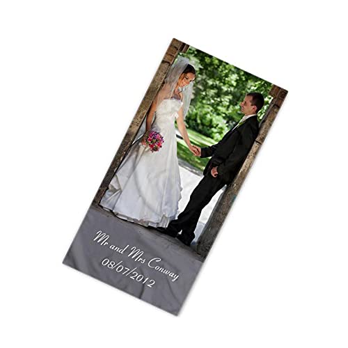 Jinfu Custom beach towels with photo,Towels personalised,Custom beach towels for adults,couples gifts,Custom beach towel,microfiber beach towels large photo gifts (75X35cm)