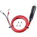 Carviya 12V 24V Heavy Duty 16 AWG 15A 20A Male Plug Cigarette Lighter Adapter Power Supply Cord with 1 Meter 3.3 Feet Cable Wire For Car Inverter,Air Pump, Electric Cup